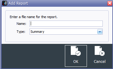 Screen to add report 